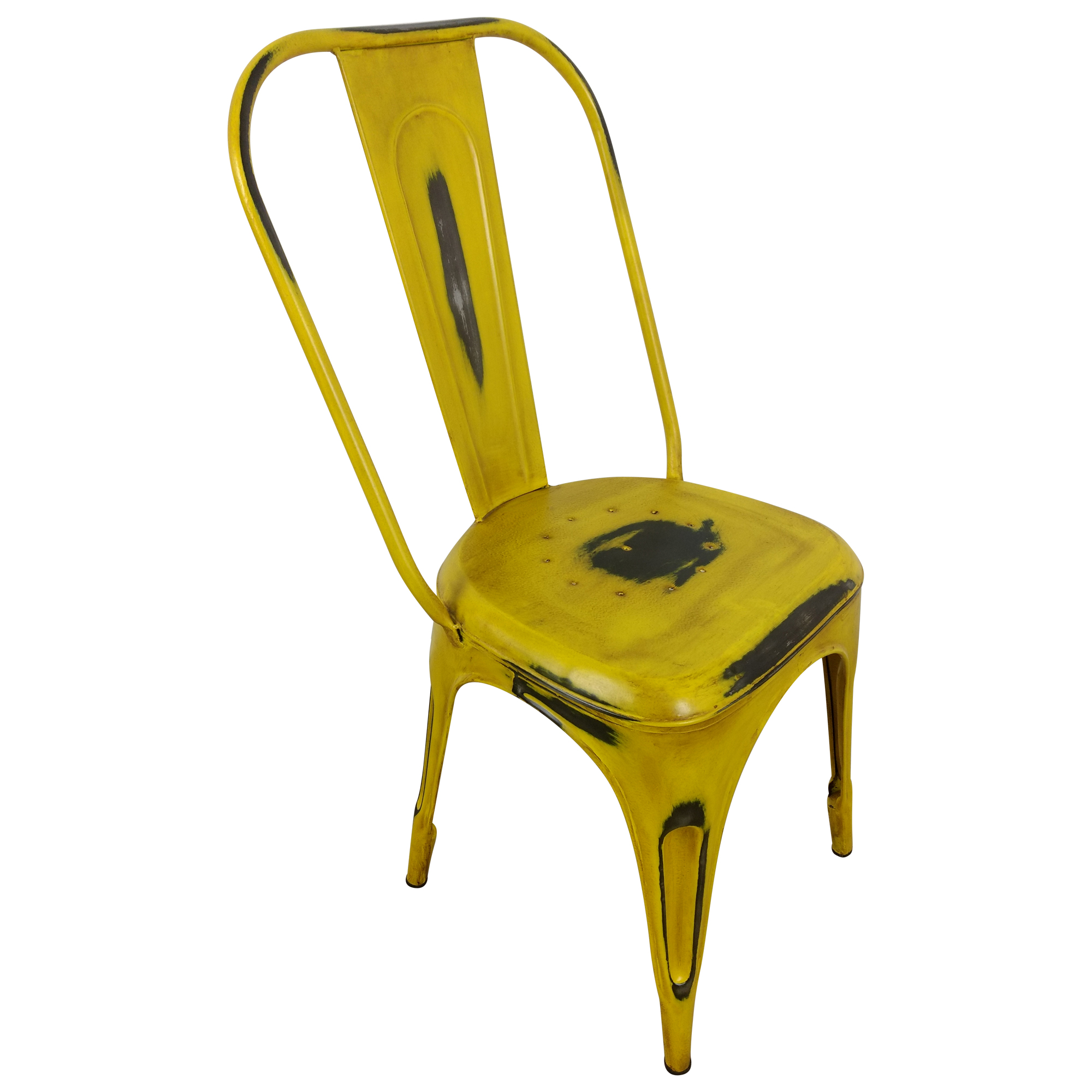 Esszimmerstuhl Bistrostuhl Retro Look Stapelstuhl Vintage Stuhl Metall Diner