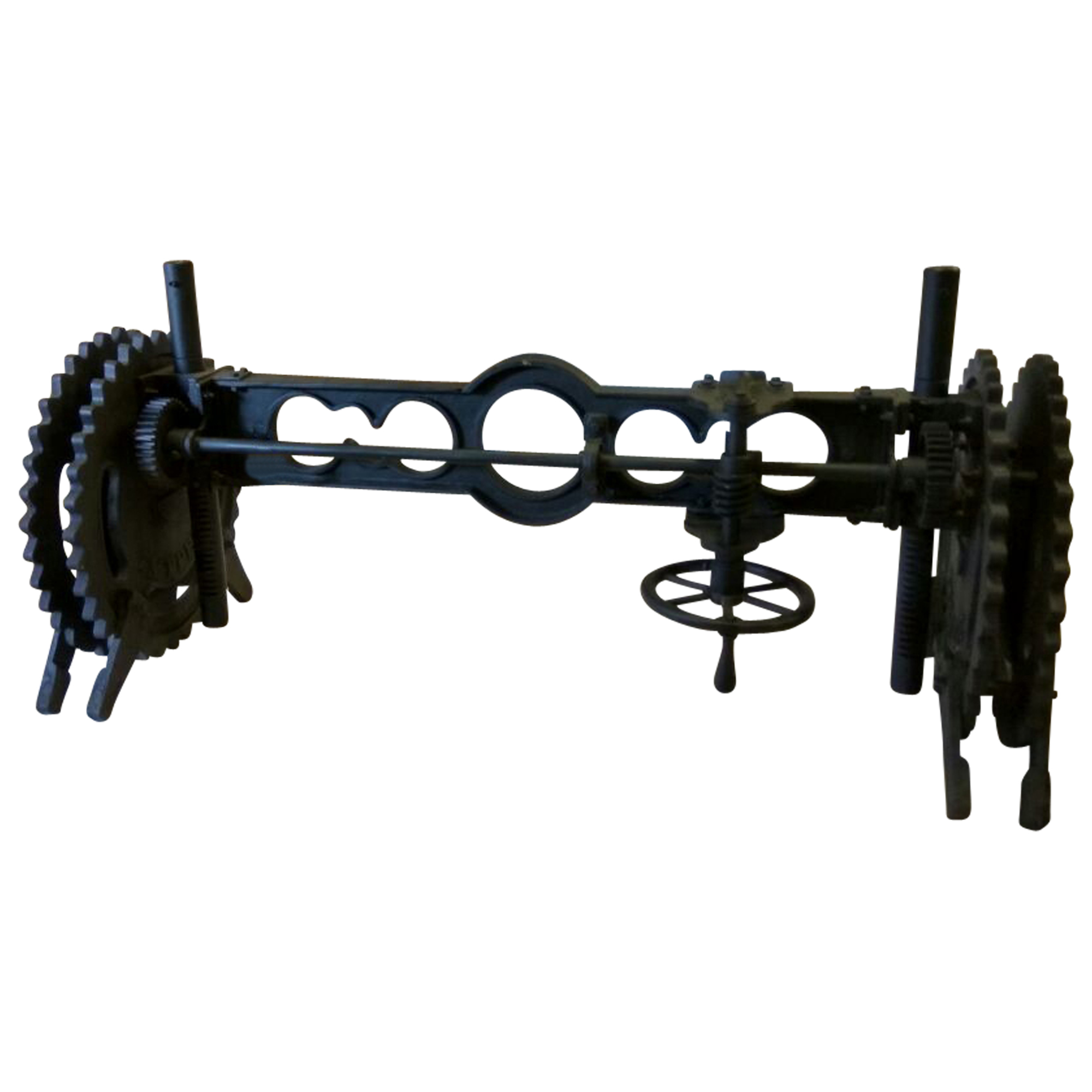 Esstisch Tischgestell höhenverstellbar mit Kurbel Industrial Design Crank Table