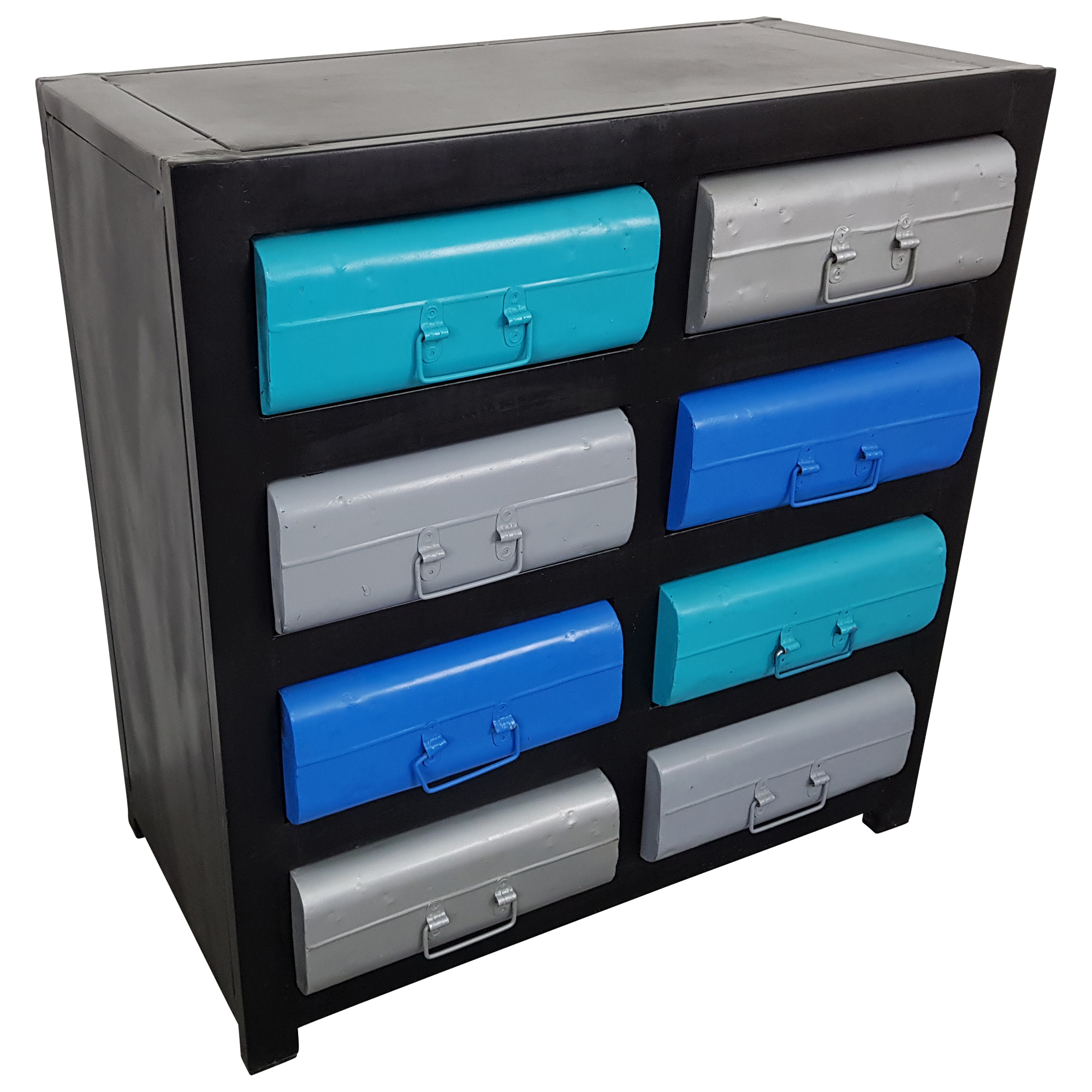 Kommode Anrichte 8 Schubladen Schrank Metall Industrie Design Style Unikat 7